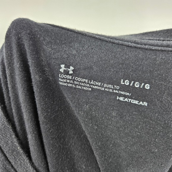 Under Armour Project Rock Shirt Mens Large All Day Hustle Black Long Sleeve - Picture 8 of 10